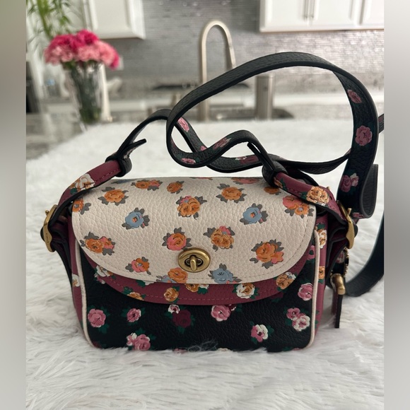 Coach X Tabitha Simmons Meadow Rose Floral Crossbody Bag‎ 78709 Rare HTF